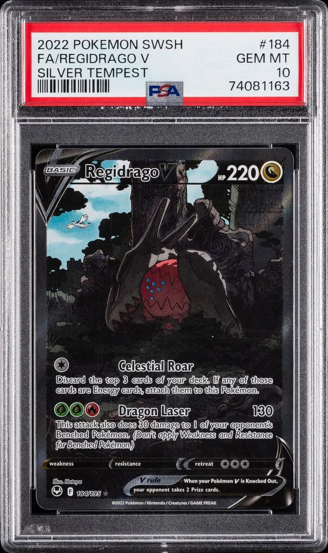 Regidrago V, Sword & Shield Silver Tempest, PSA 10