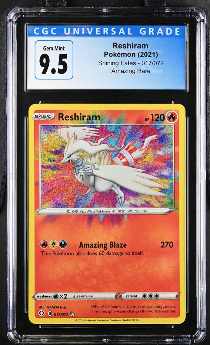 Reshiram, Shining Fates, CGC 10