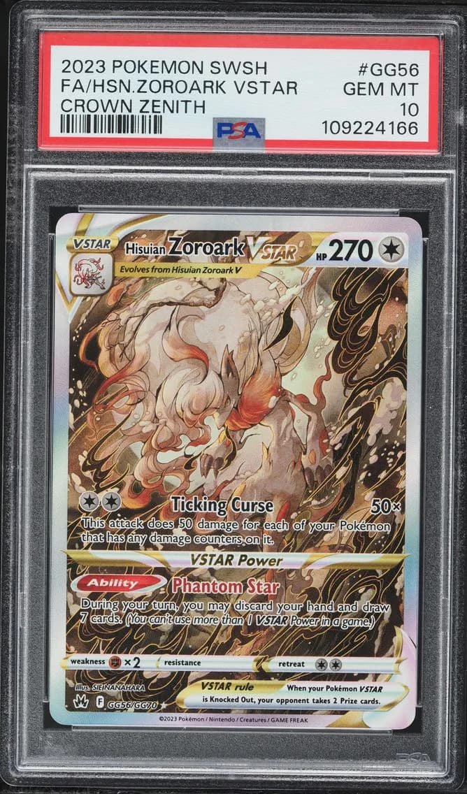 Hisuian Zoroark VSTAR, Sword and Shield Crown Zenith, PSA 10