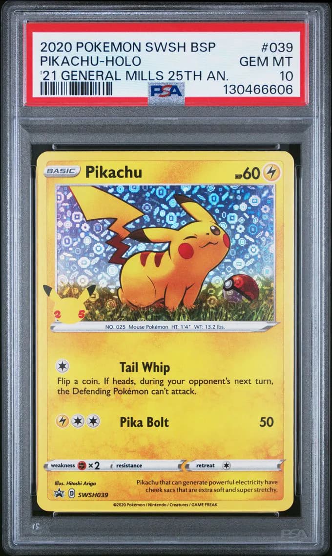 Pikachu-Holo, Swsh Black Star Promo, PSA 10