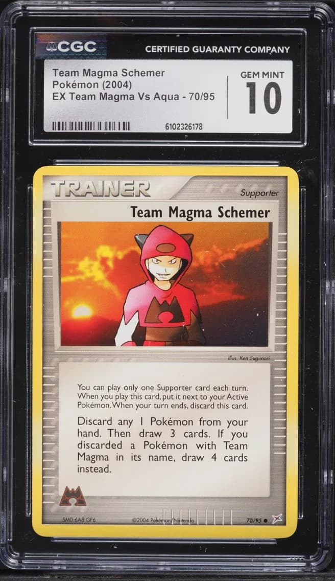 Team Magma Schemer, EX Team Magma Vs Team Aqua, CGC 10