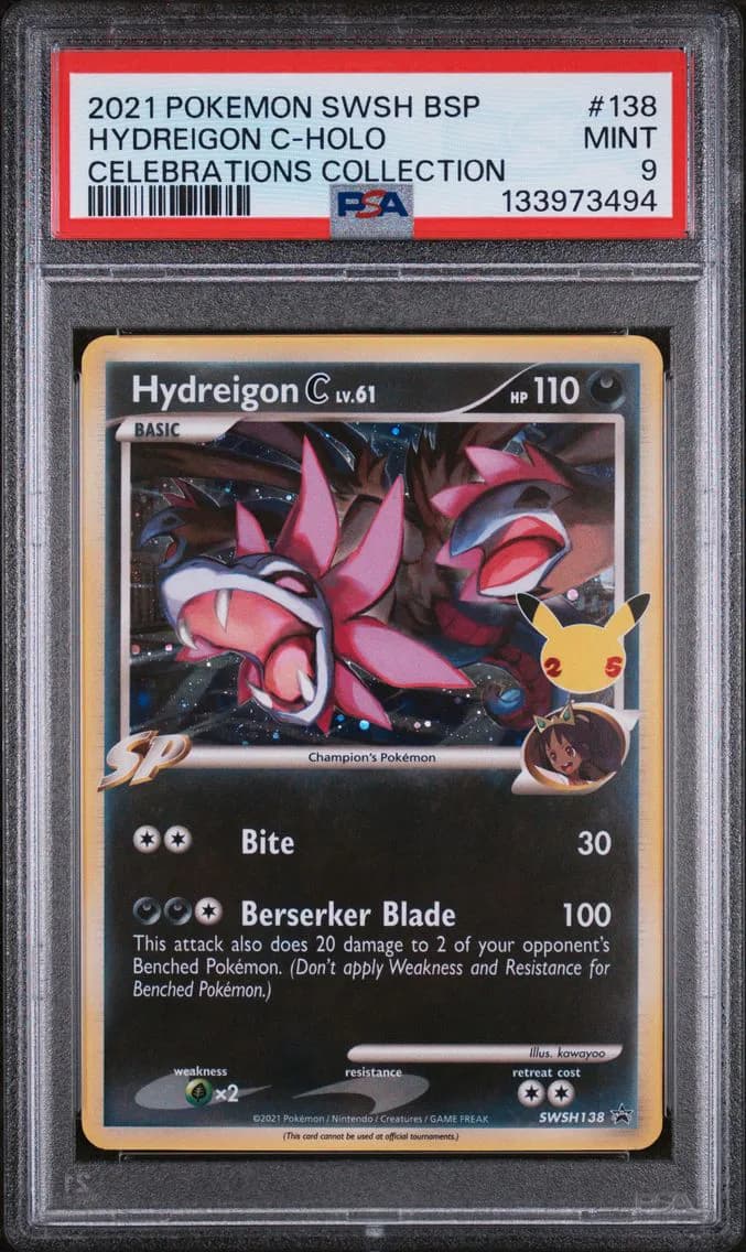 Hydreigon C-Holo, Swsh Black Star Promo, PSA 9