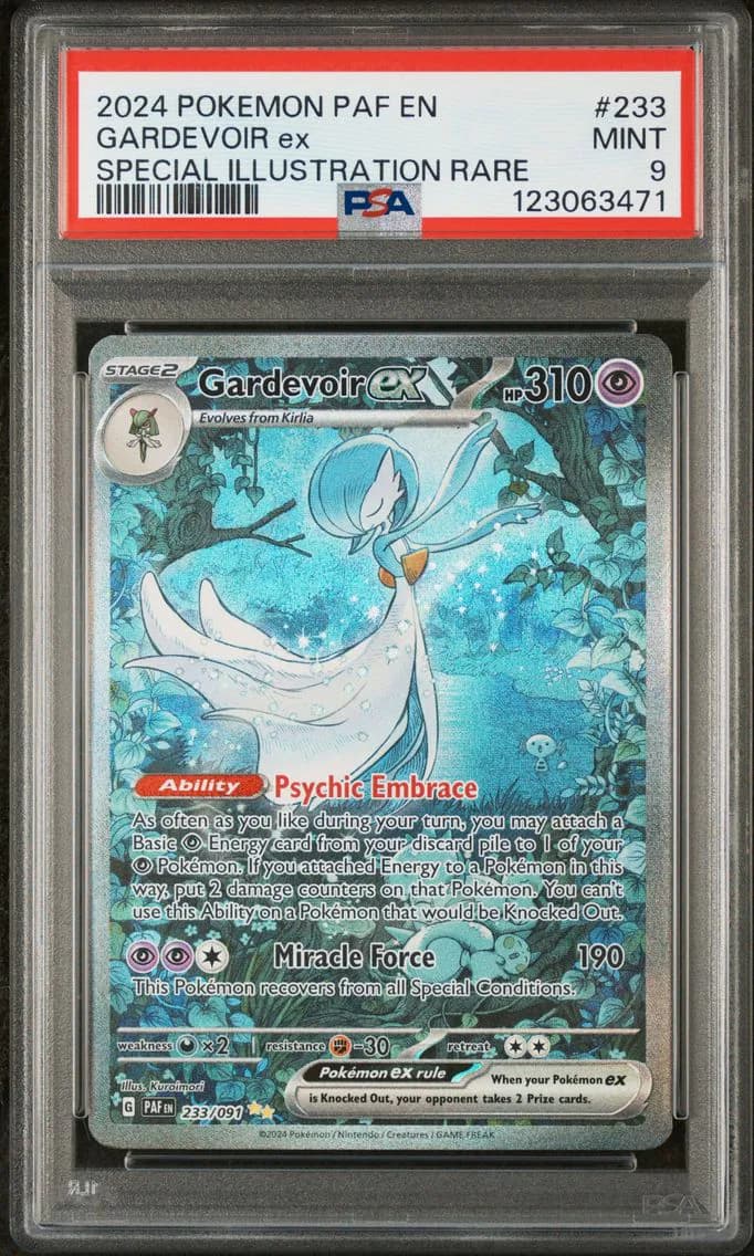 Gardevoir EX, Paldean Fates, PSA 9