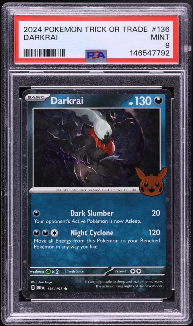 Darkrai, Trick or Trade, PSA 9