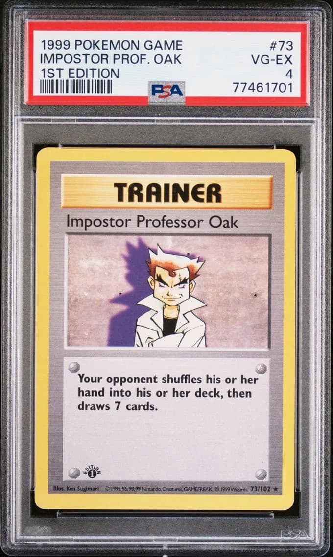 Impostor Professor Oak 1st Edition, Game, PSA 4