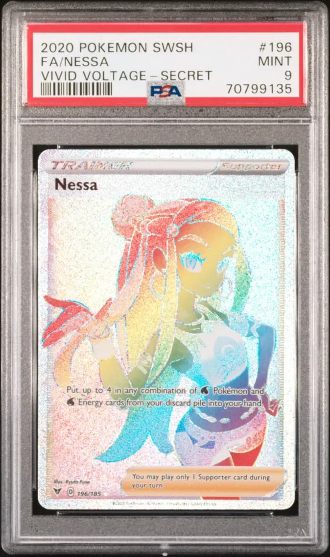Nessa, Sword & Shield Vivid Voltage, PSA 9