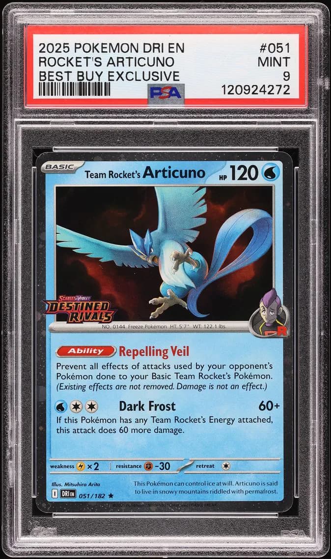 Team Rocket's Articuno, Destined Rivals, PSA 9