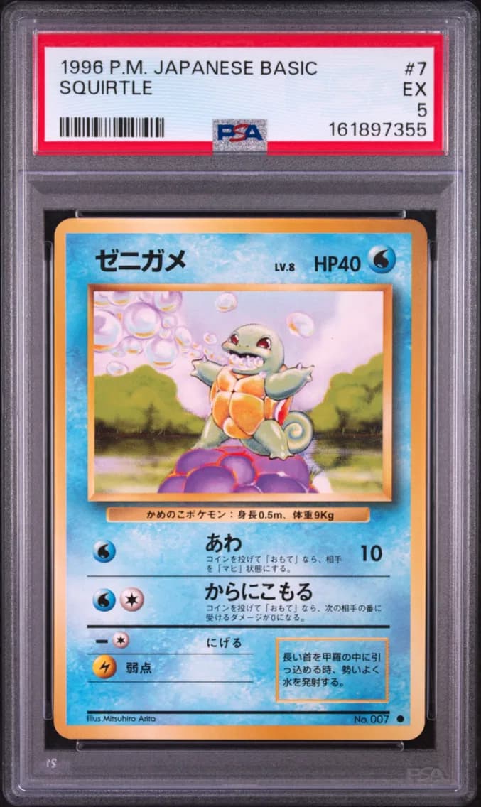 Squirtle, Japanese Basic, PSA 5