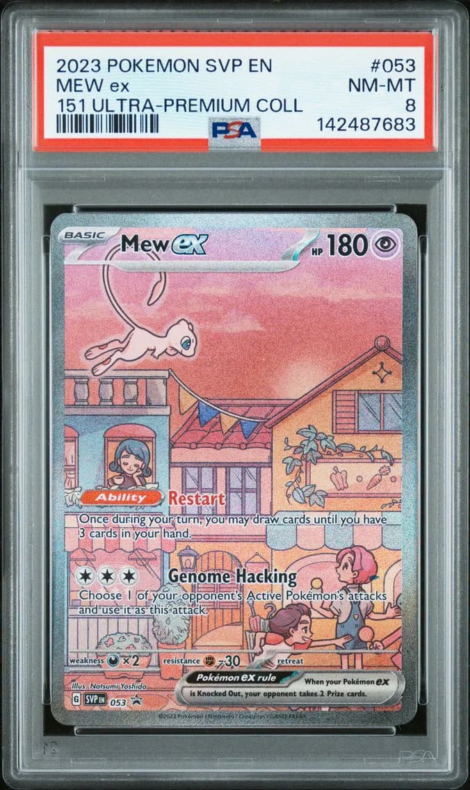 Mew EX, SV Black Star Promo, PSA 8