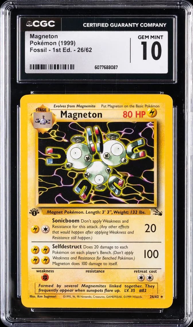 Magneton 1st Edition, Fossil - 1st Edition, CGC 10