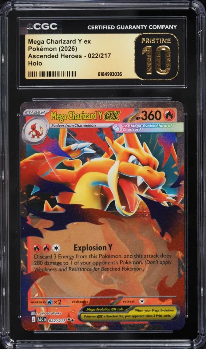 Mega Charizard Y ex, Ascended Heroes, CGC 10