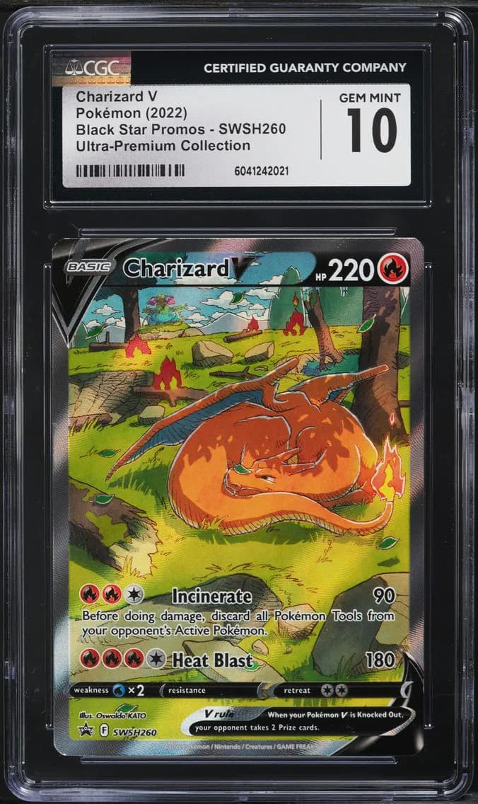Charizard V, Black Star Promos - Sword & Shield, CGC 10