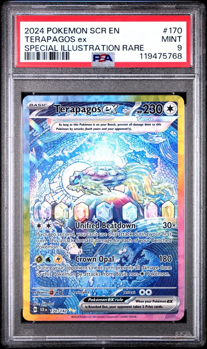 Terapagos EX, Stellar Crown, PSA 9