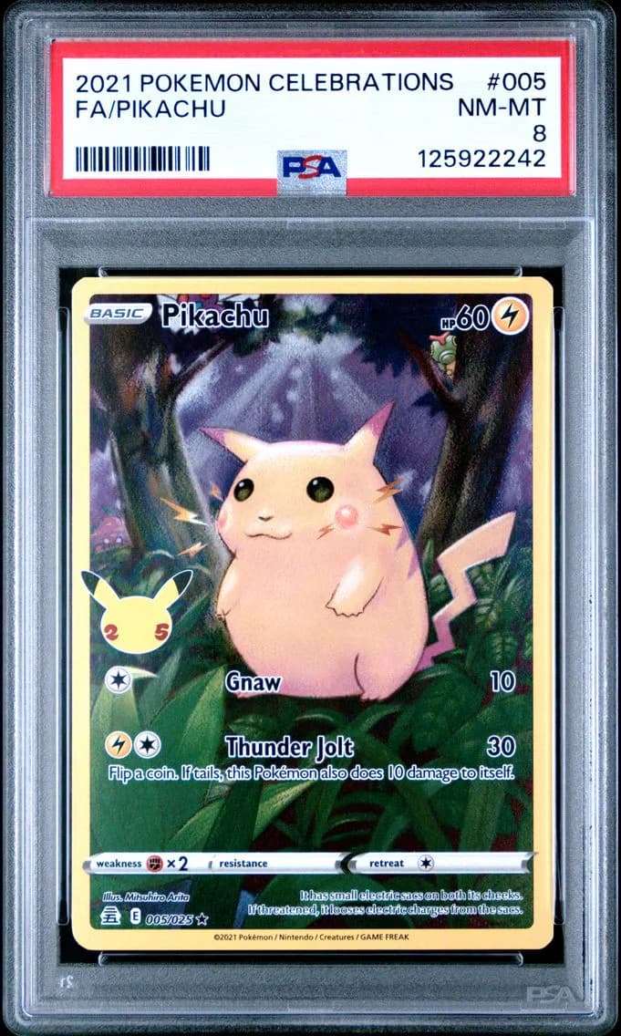 Pikachu, Celebrations, PSA 8