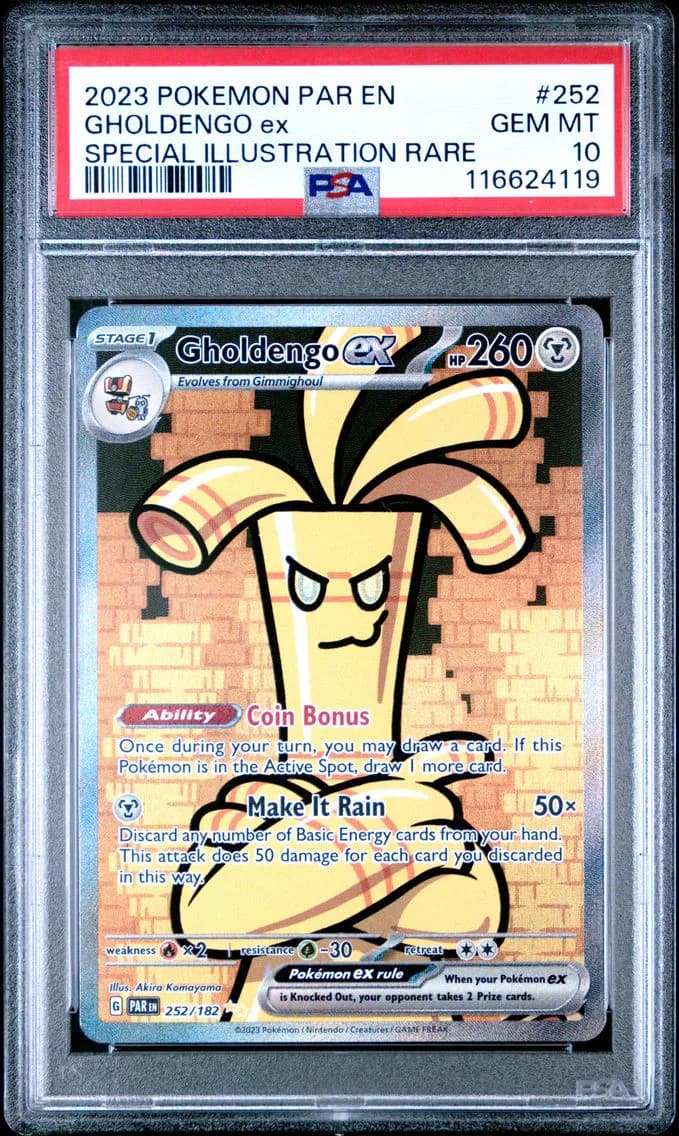 Gholdengo EX, Paradox Rift, PSA 10