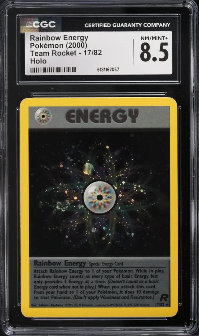 Rainbow Energy, Team Rocket - Unlimited, CGC 8.5