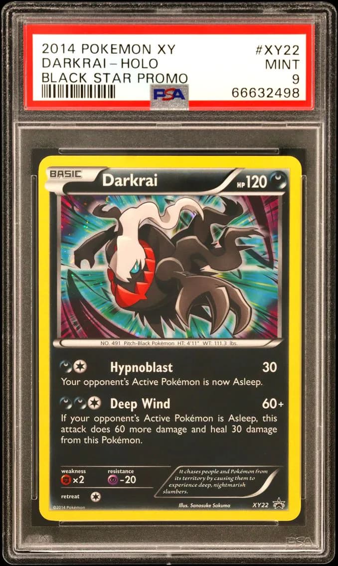 Darkrai-Holo, XY Black Star Promo, PSA 9
