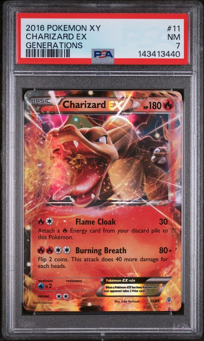 Charizard EX, XY Generations, PSA 7