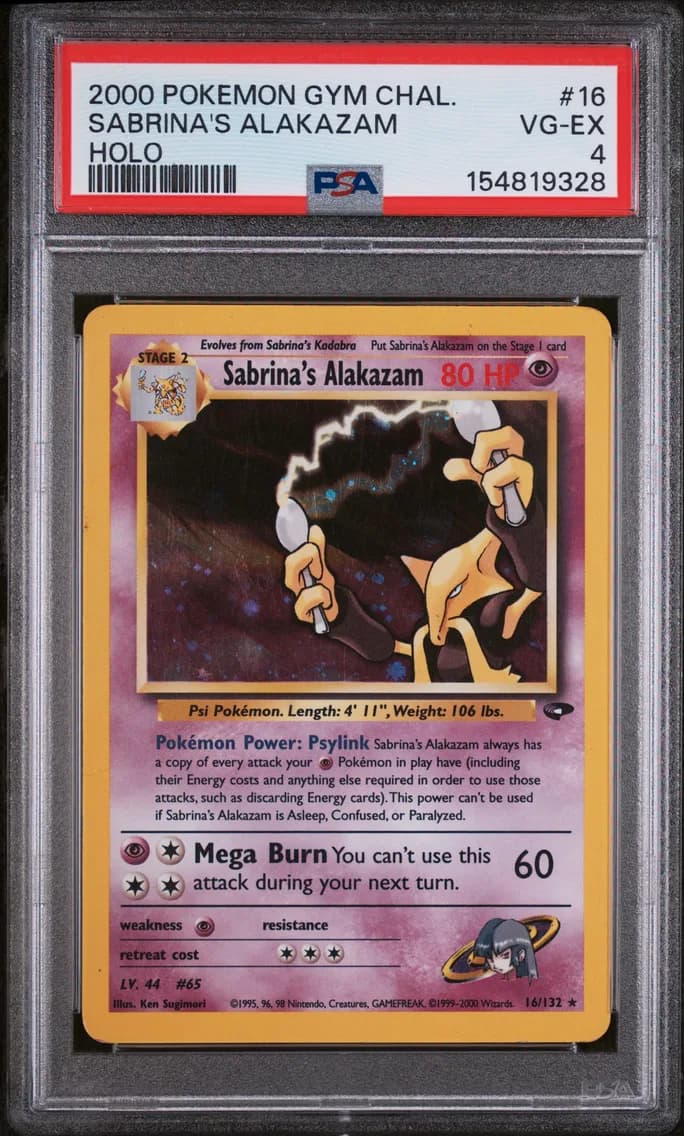 Sabrina's Alakazam, Gym Challenge, PSA 4