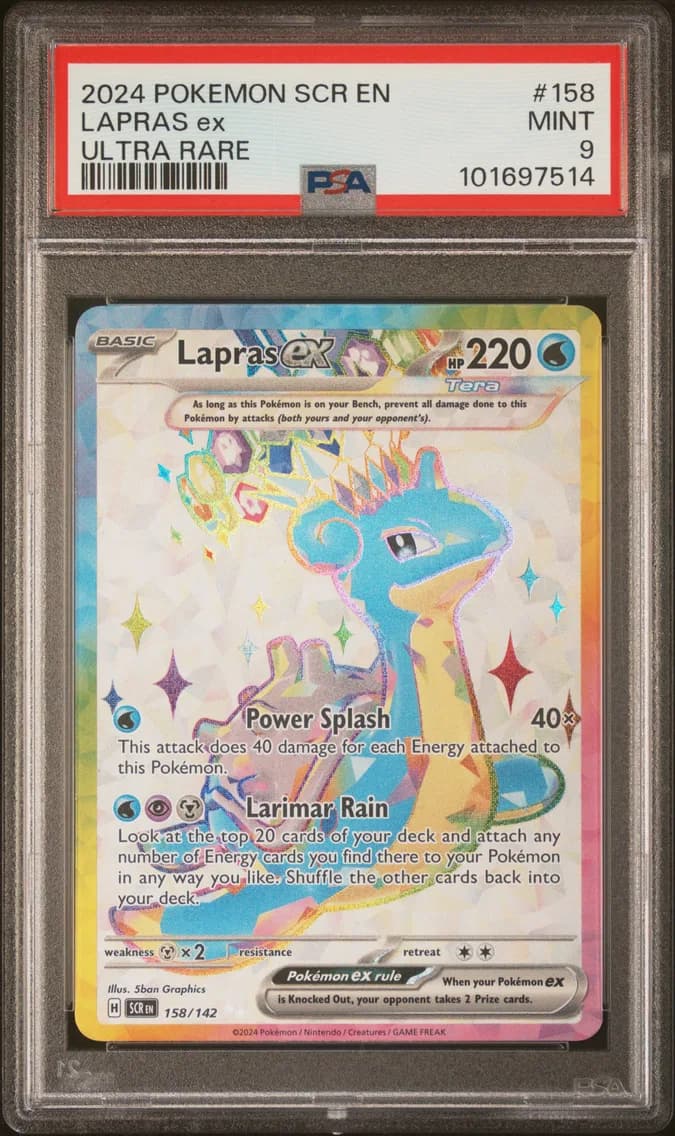 Lapras EX, Stellar Crown, PSA 9