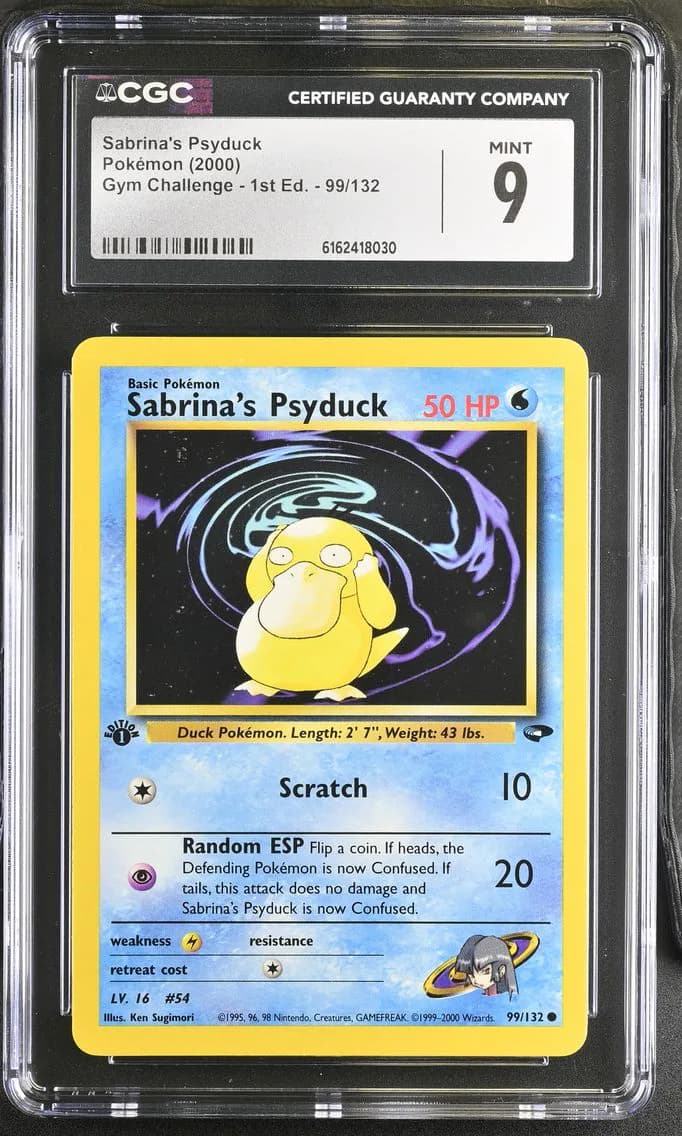 Sabrina's Psyduck, Gym Challenge - 1st Edition, CGC 9