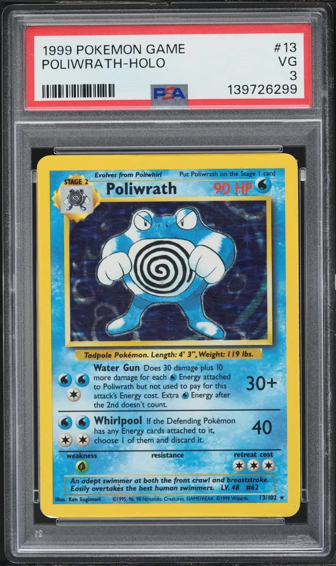 Poliwrath-Holo, Game, PSA 3