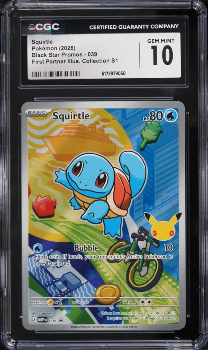 Squirtle, Black Star Promos - Mega Evolution MEP EN, CGC 10