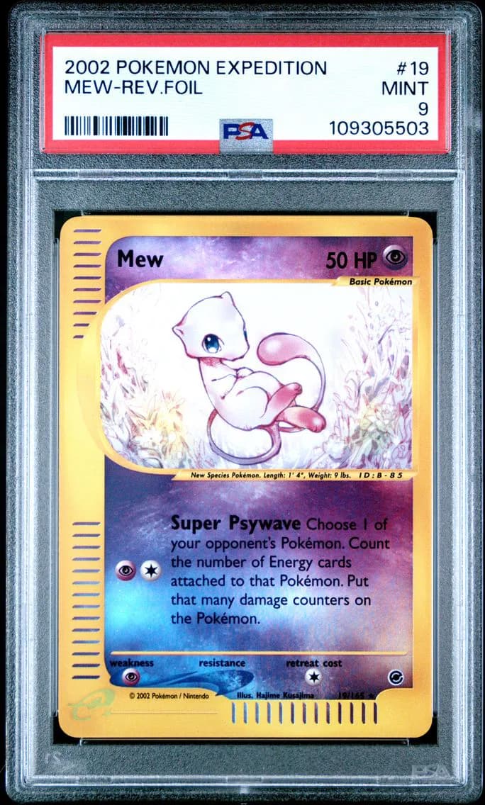Mew-Reverse Foil, Expedition, PSA 9