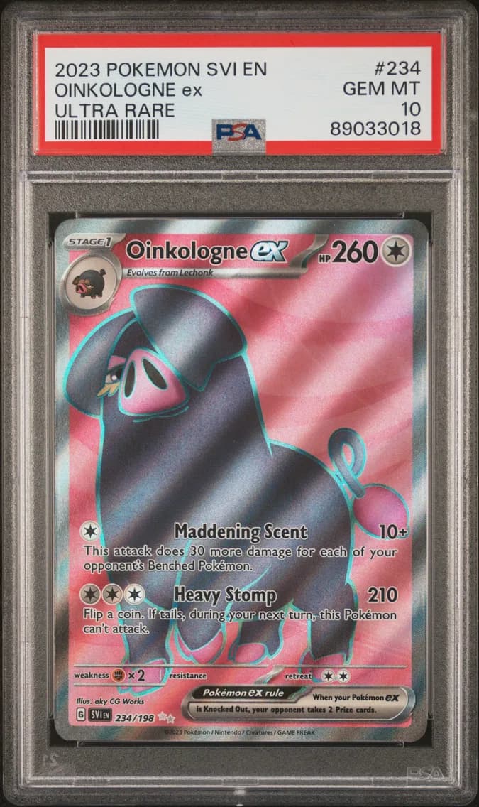 Oinkologne EX, Scarlet & Violet, PSA 10