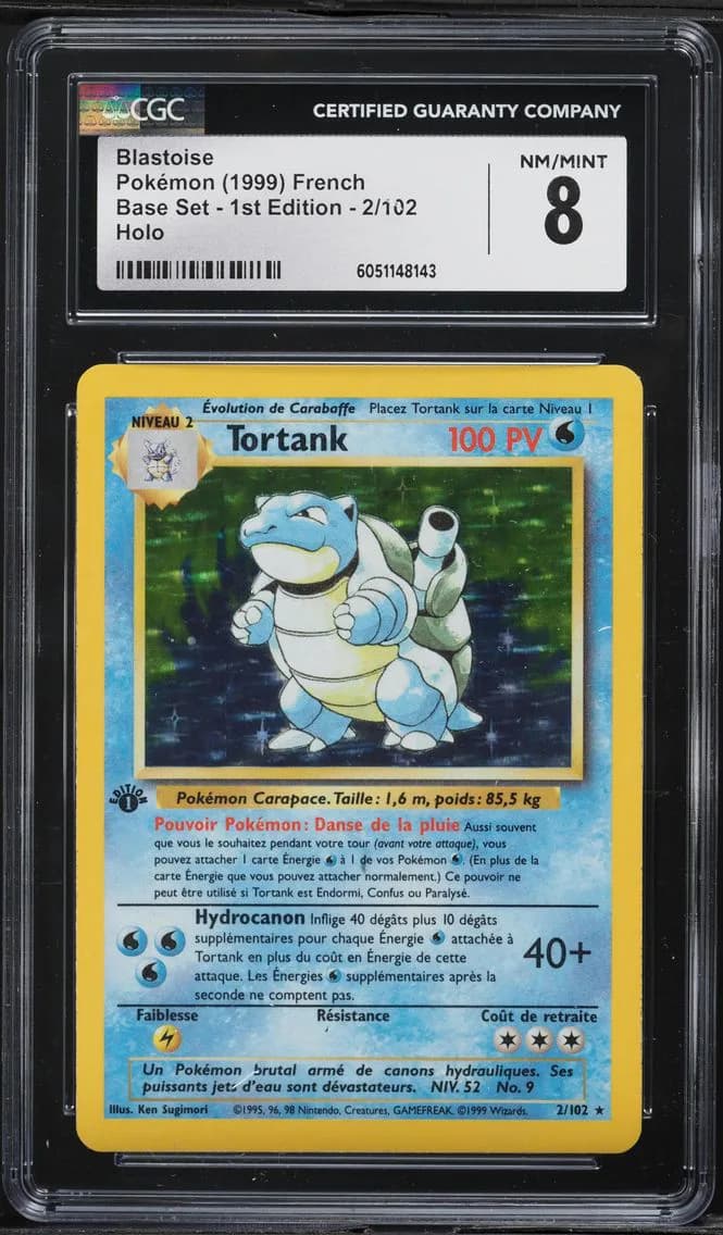Blastoise, Base Set - 1st Edition - French, CGC 8