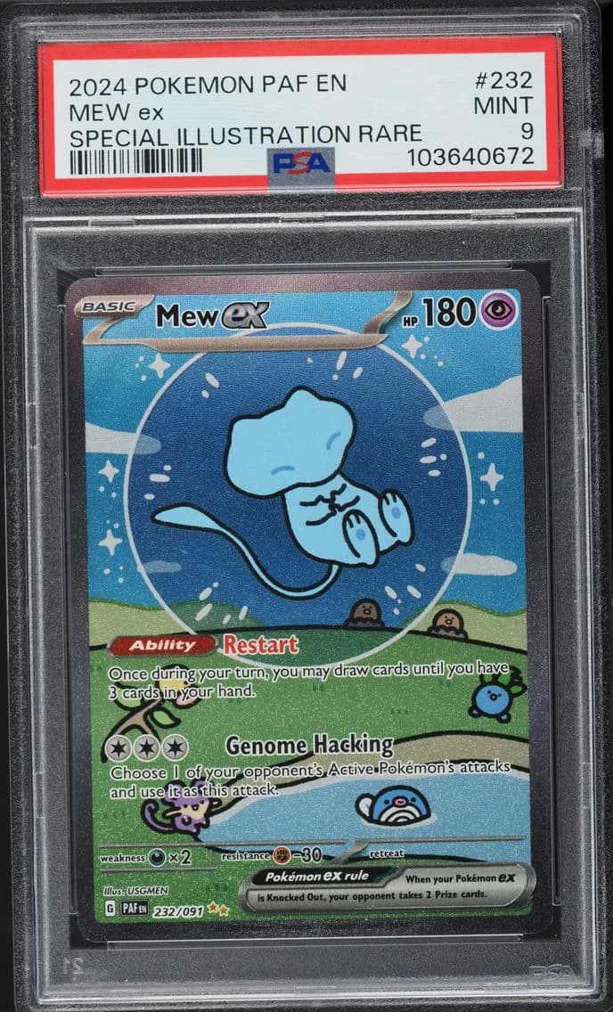 Mew EX, Paldean Fates, PSA 9