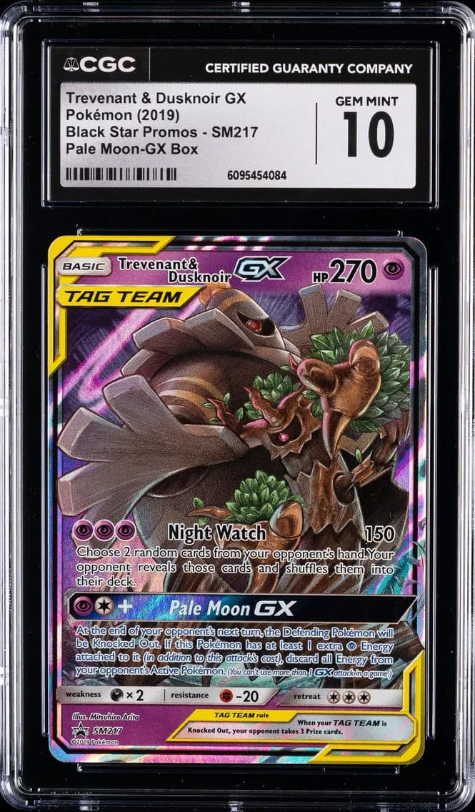 Trevenant &amp; Dusknoir GX, Black Star Promos - Sun & Moon, CGC 10
