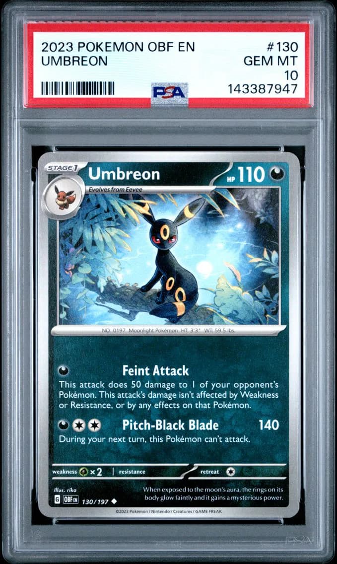 Umbreon, Obsidian Flames, PSA 10