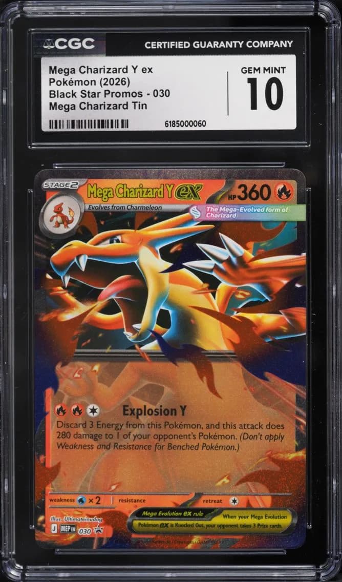 Mega Charizard Y EX, Black Star Promos - Mega Evolution MEP EN, CGC 10