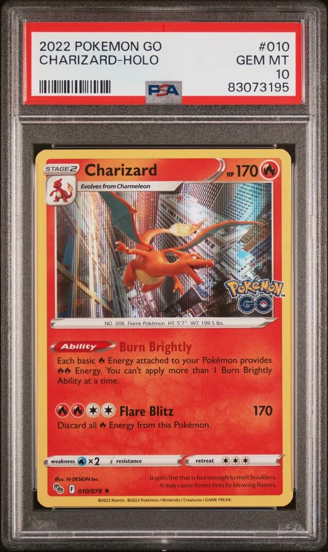 Charizard-Holo, Go, PSA 10