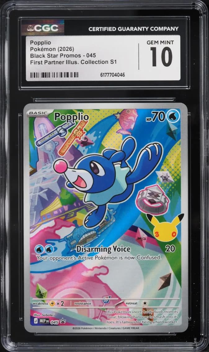 Popplio, Black Star Promos - Mega Evolution MEP EN, CGC 10
