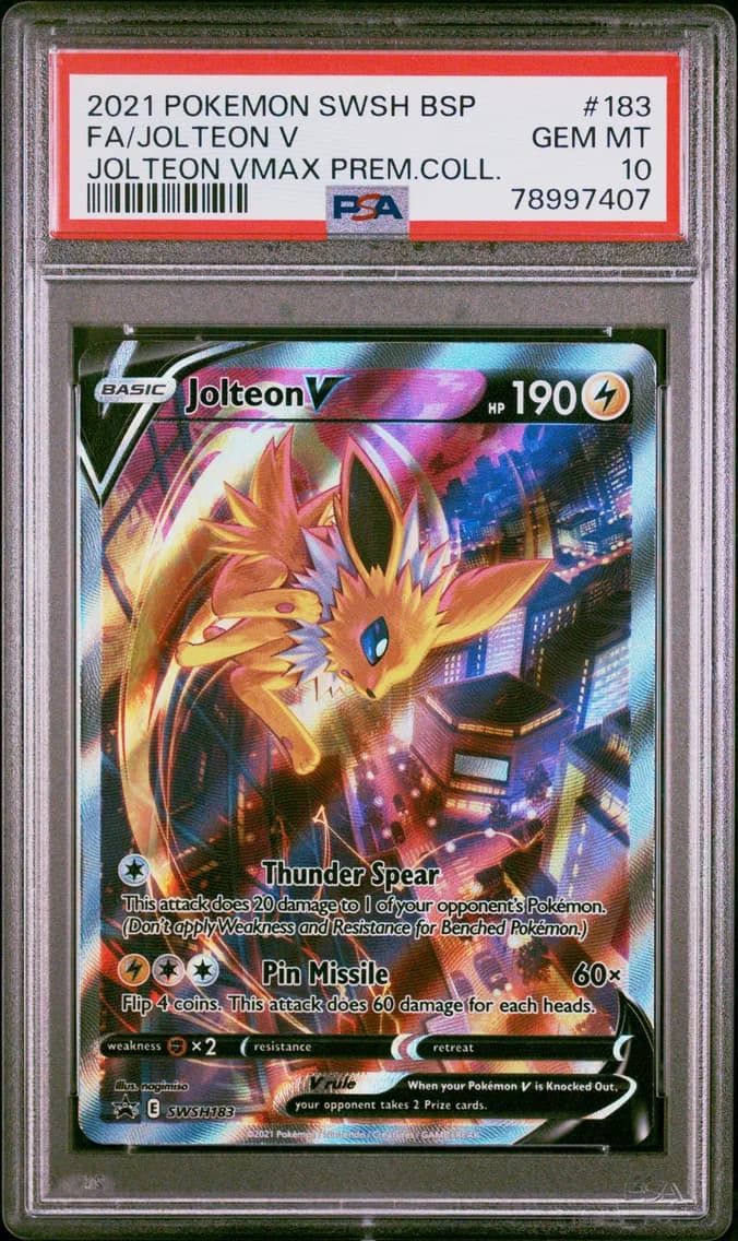 Jolteon V, Swsh Black Star Promo, PSA 10