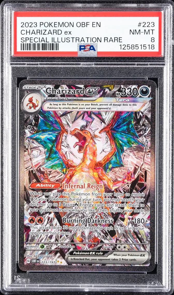 Charizard EX, Obsidian Flames, PSA 8