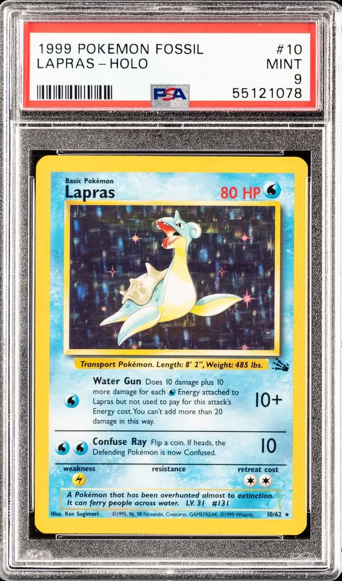 Lapras-Holo, Fossil, PSA 9