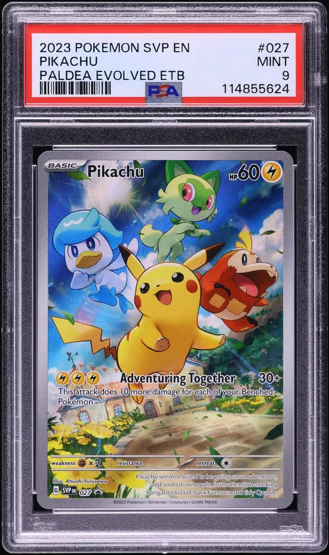 Pikachu, SV Black Star Promo, PSA 9