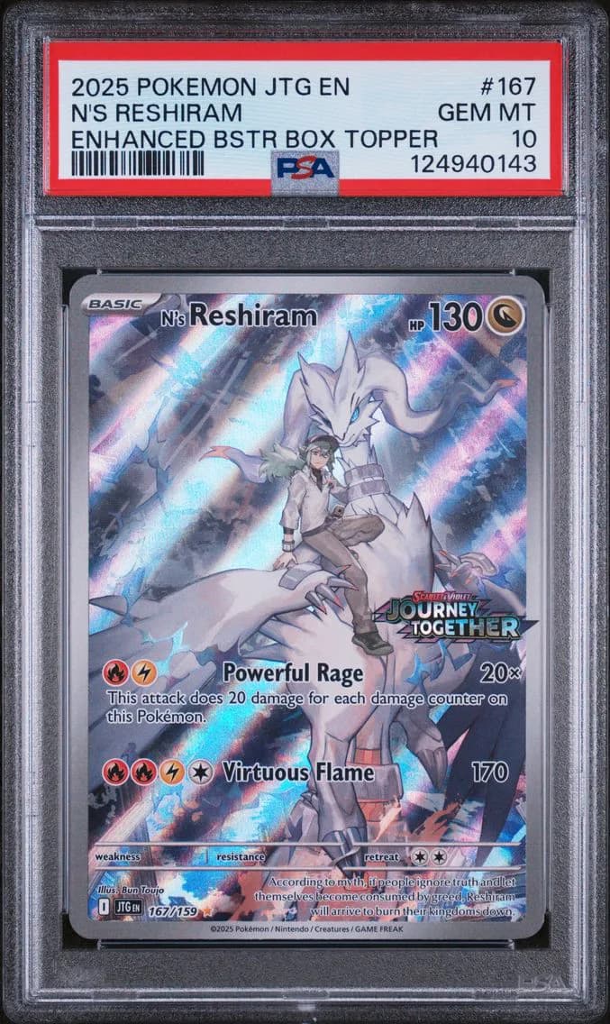 N's Reshiram, Journey Together, PSA 10