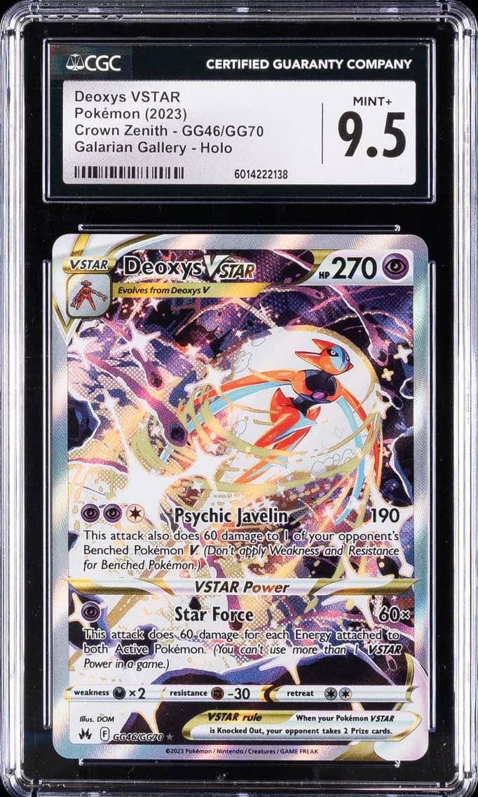 Deoxys VSTAR, Crown Zenith, CGC 9.5