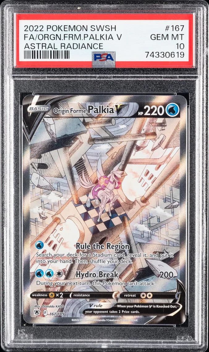 Origin Forme Palkia V, Sword & Shield Astral Radiance, PSA 10