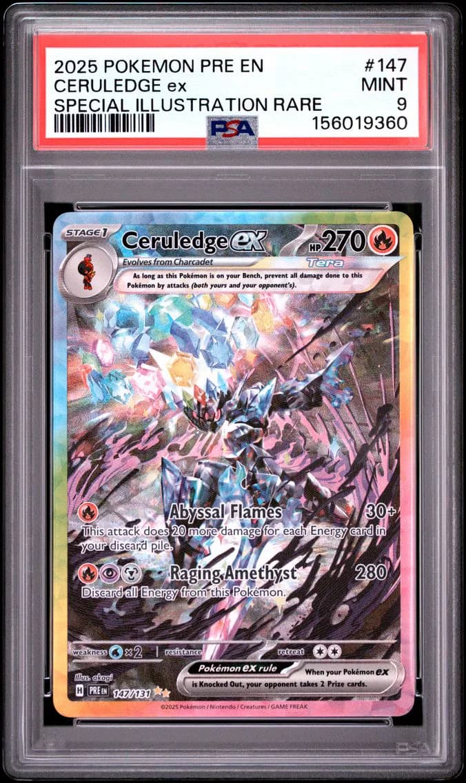 Ceruledge EX, Prismatic Evolutions, PSA 9