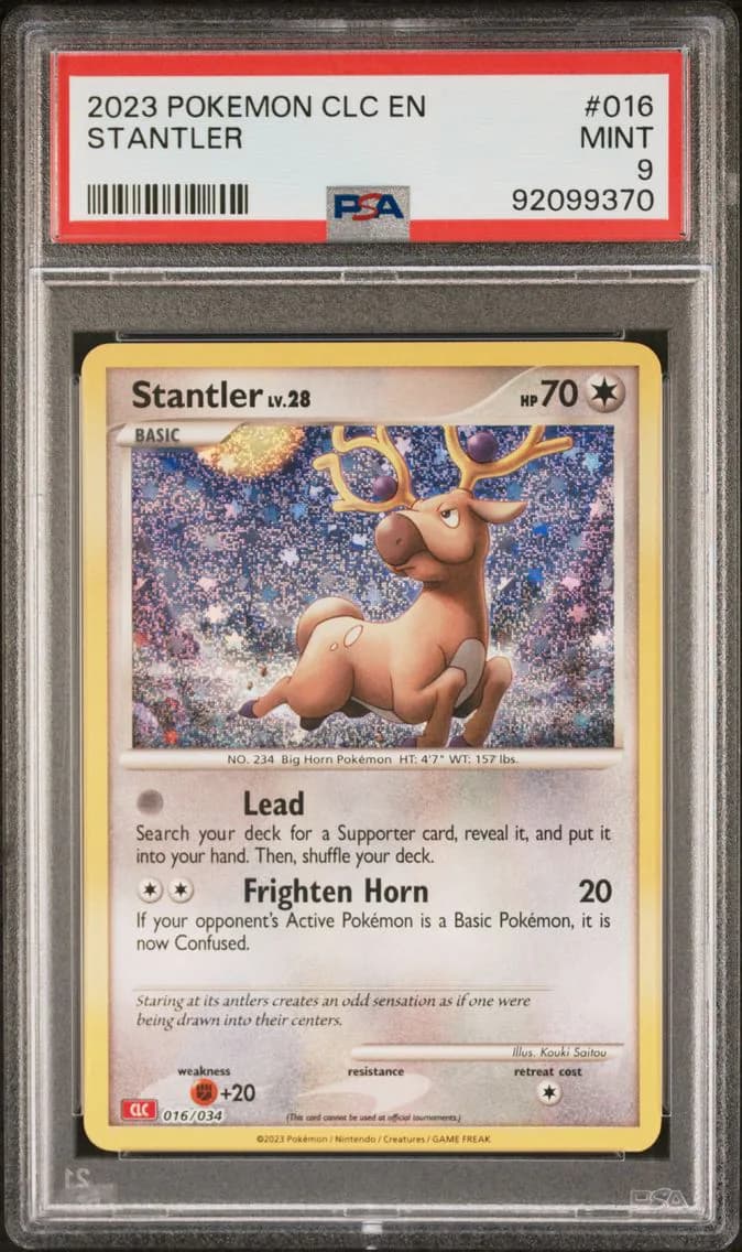 Stantler, Clc-Trading Card Game Classic Charizard & HO-Oh EX Deck, PSA 9