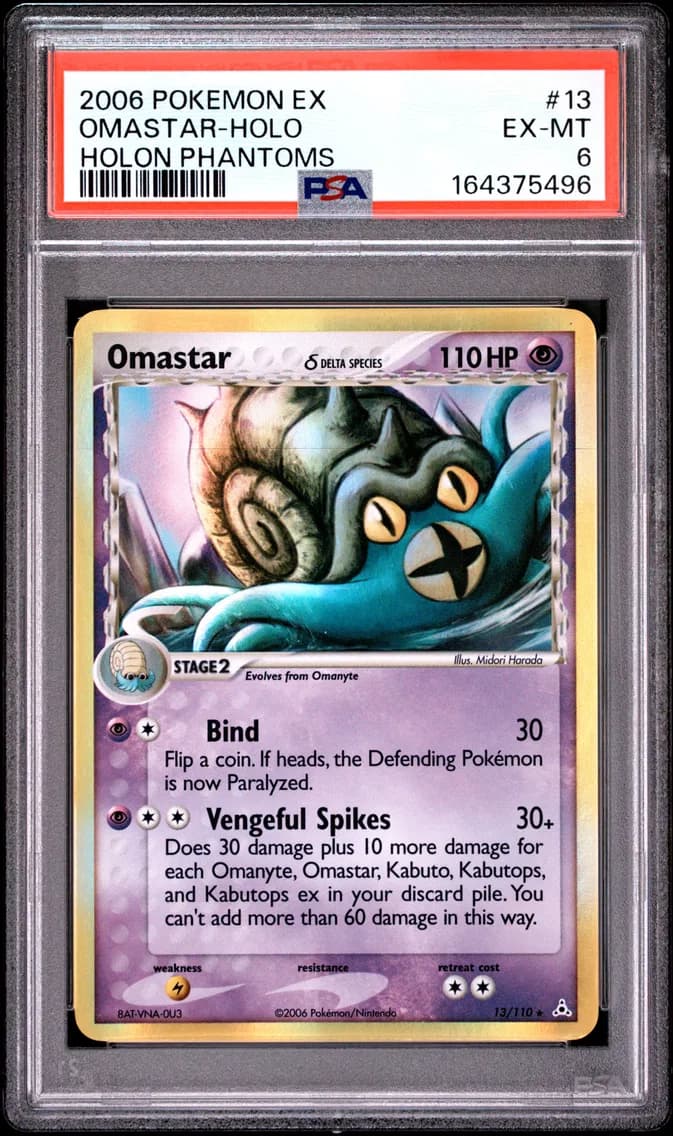 Omastar-Holo, EX Holon Phantoms, PSA 6