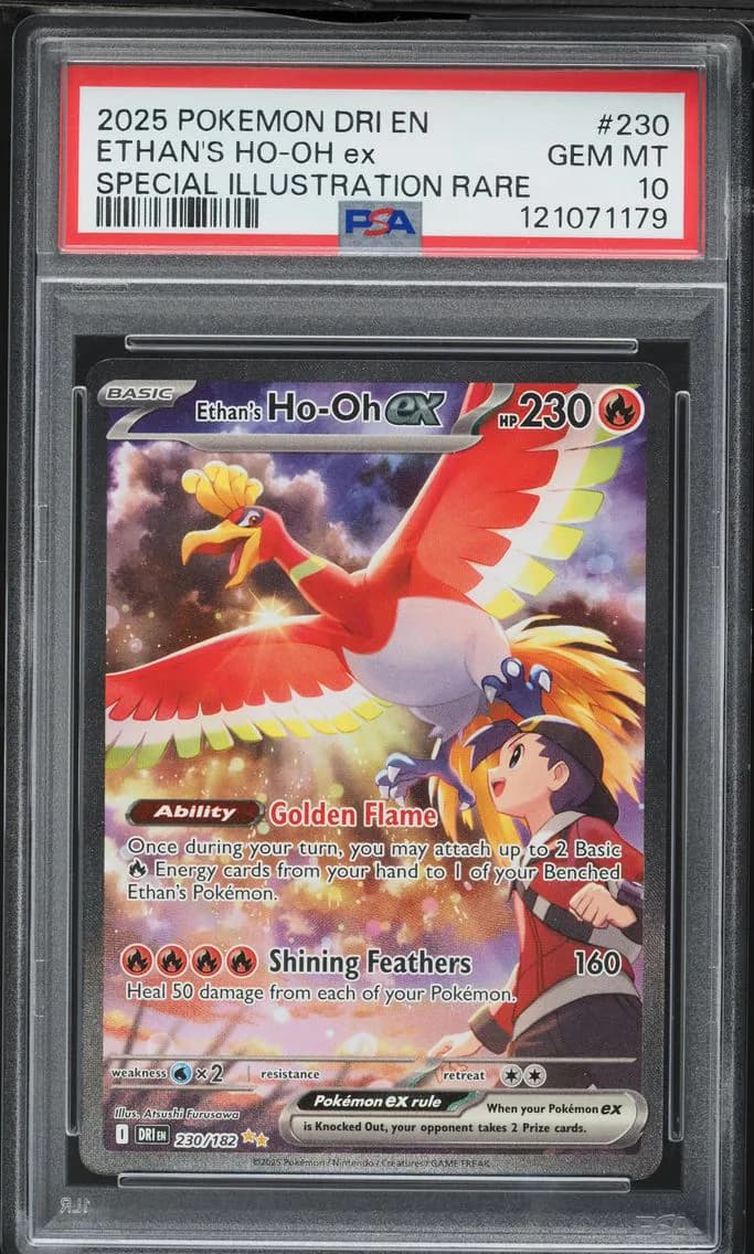 Ethan's HO-Oh EX, Destined Rivals, PSA 10
