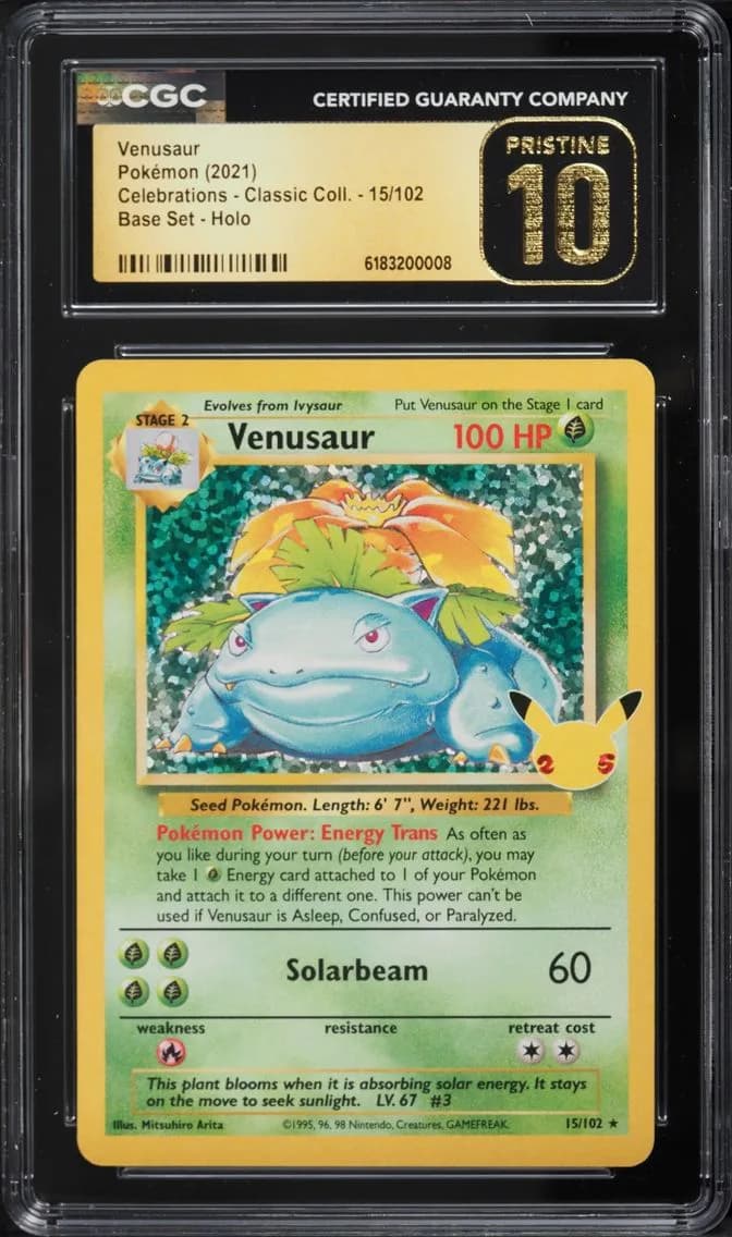 Venusaur, Celebrations - Classic Collection, CGC 10