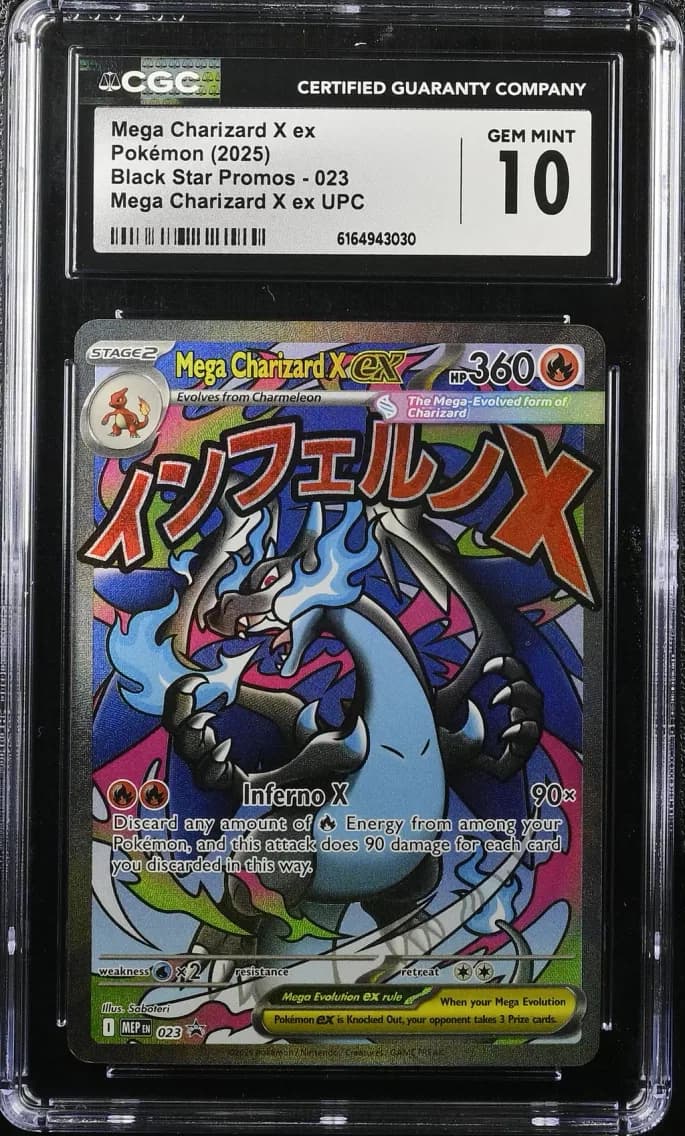 Mega Charizard X ex, Black Star Promos - Mega Evolution MEP EN, CGC 10