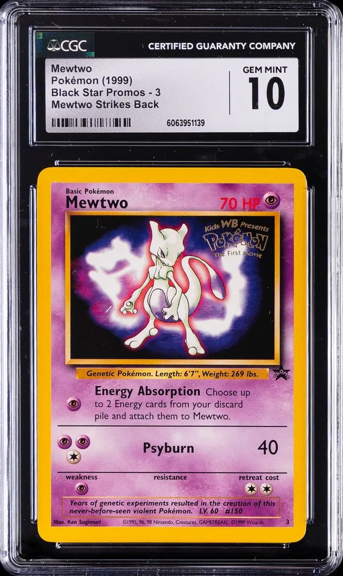Mewtwo, Black Star Promos - WotC, CGC 10